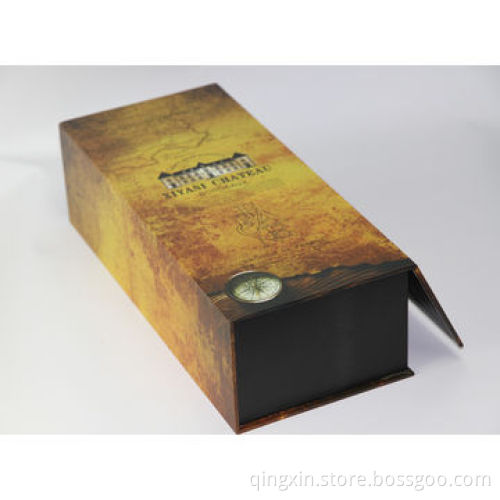 Luxury Wine Box with Hanged Lid, OEM Orders are Welcome
